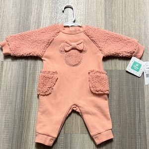 Disney Pink Baby Romper with Bow Detail